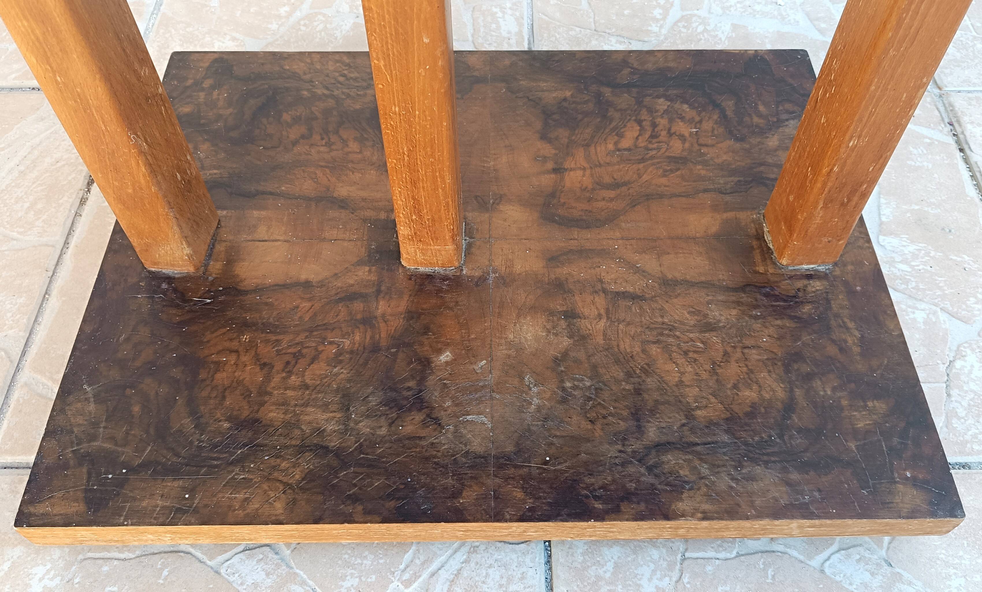 Vintage walnut burl stool