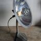 Cobra parabolic lamp with enameled cast iron base, Art Nouveau.
