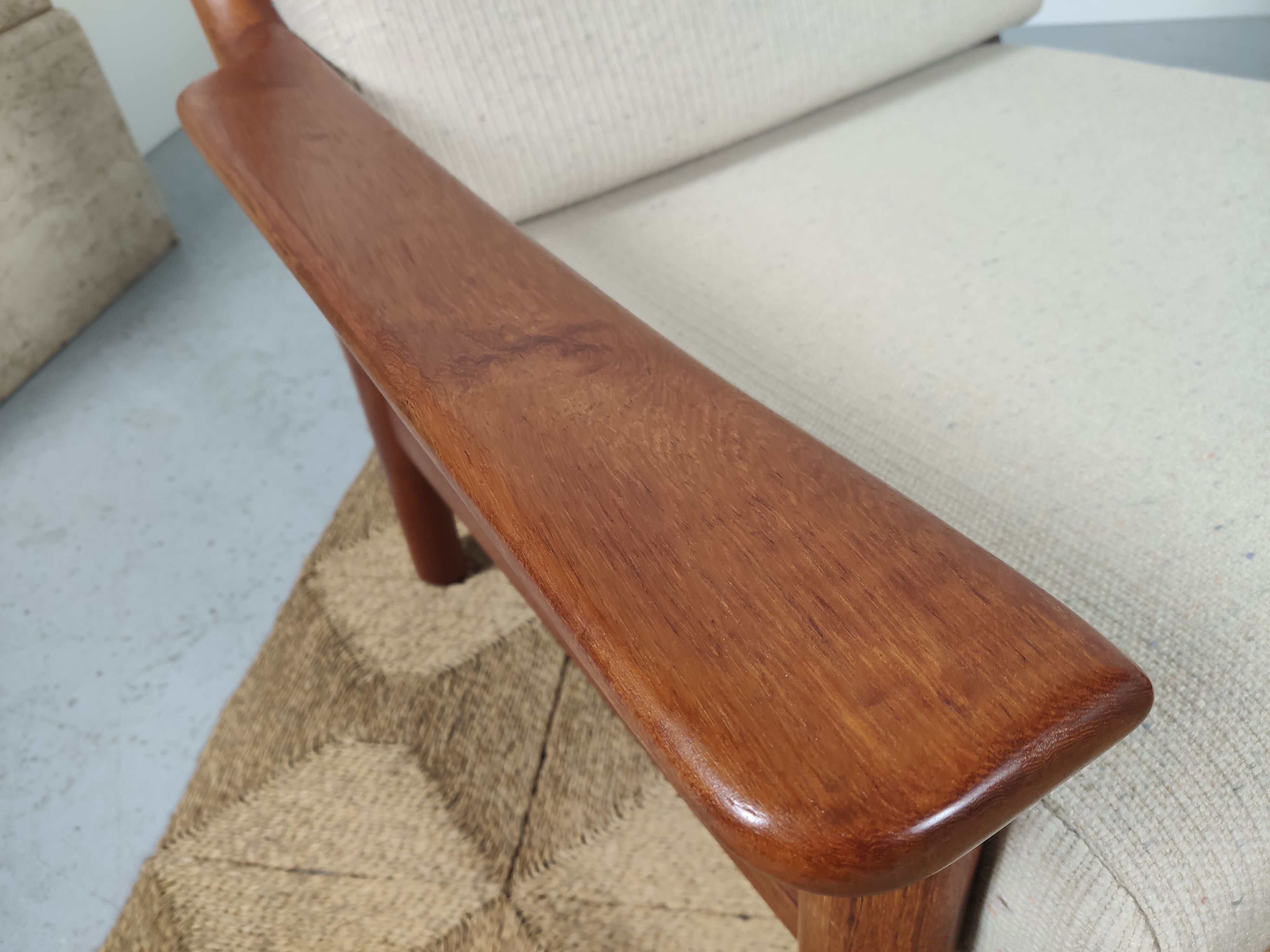 Pair of teak chairs Juul Kristensen for Glostrup Denmark 1960s