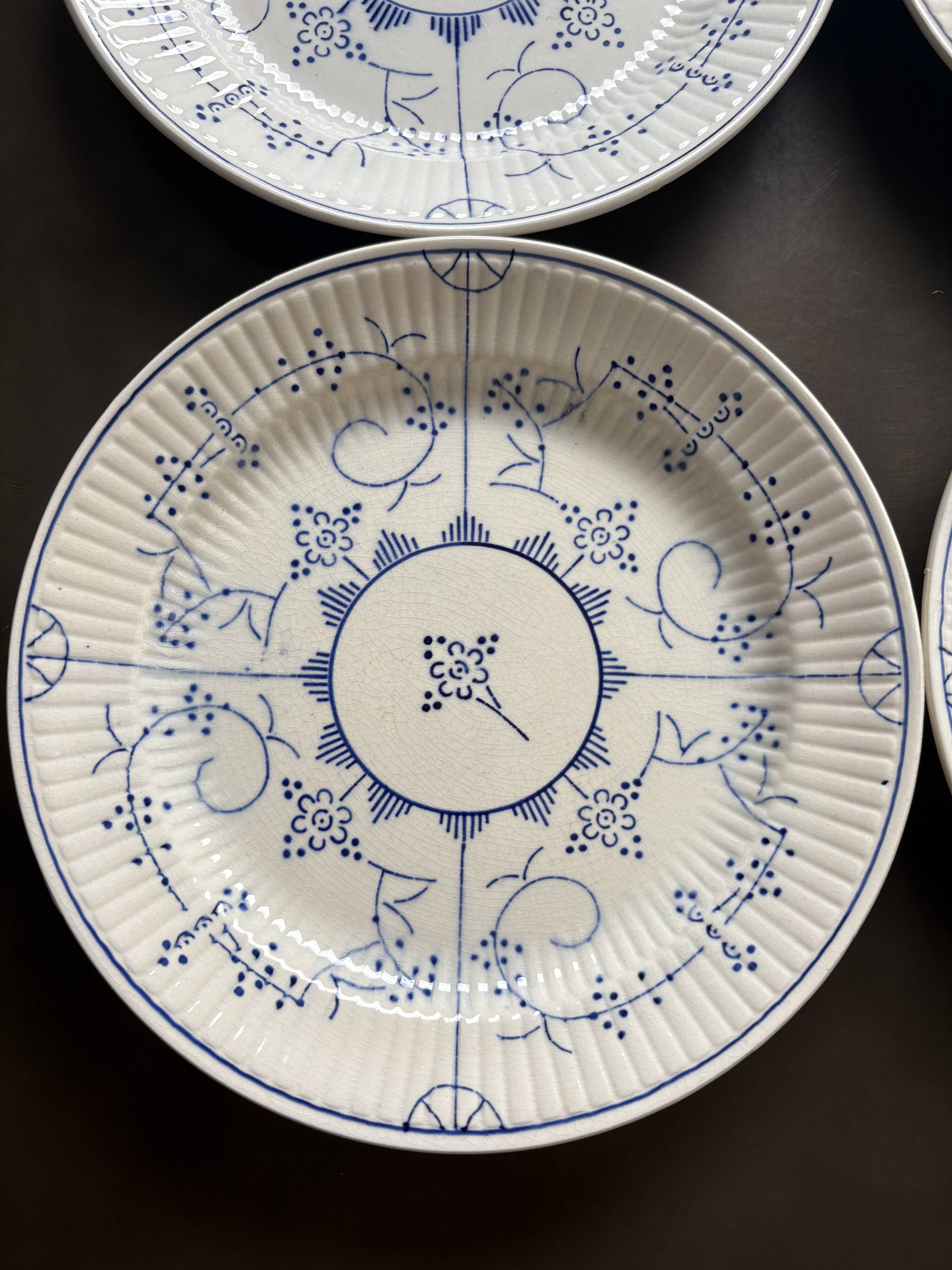 Lot de 6 assiettes à dessert Boch Copenhague