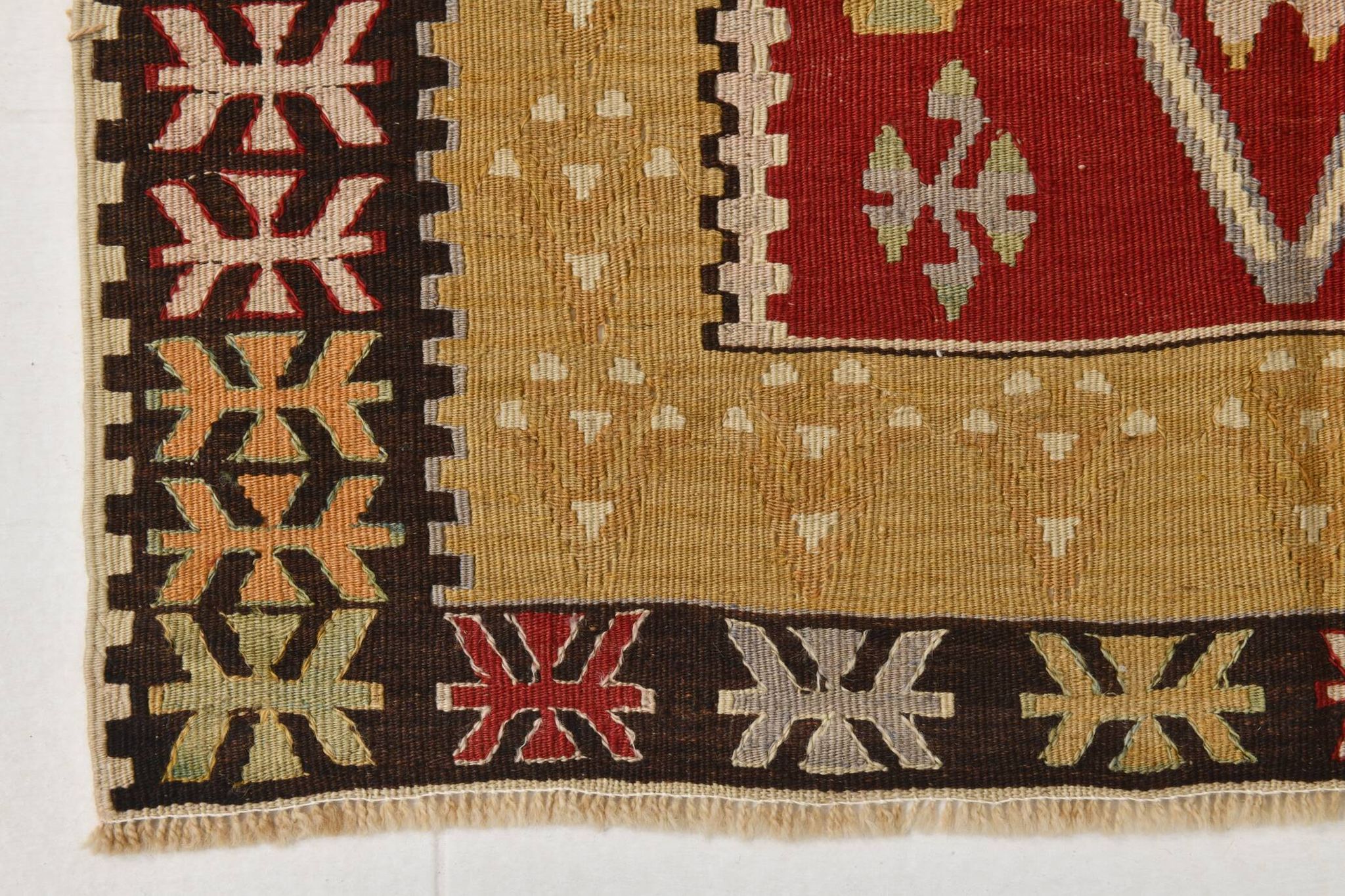 3x5 Small Size Vintage Kilim Area Rug, Ethnic Pattern Kilim, 95x143 cm