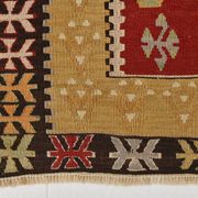 3x5 Small Size Vintage Kilim Area Rug, Ethnic Pattern Kilim, 95x143 cm