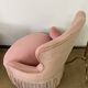 Paire de fauteuils crapaud rose poudré