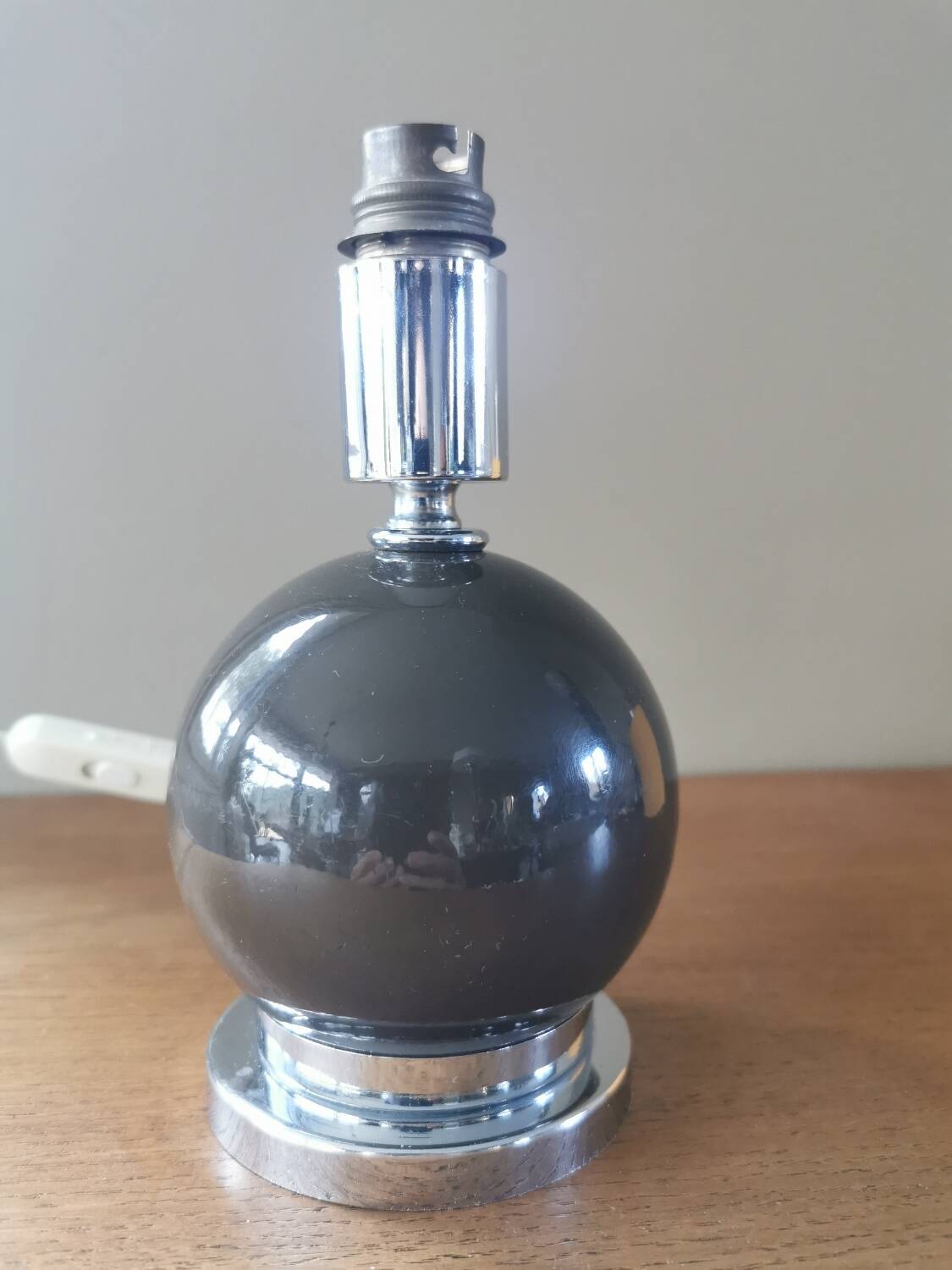 Pied de lampe boule vintage années 70