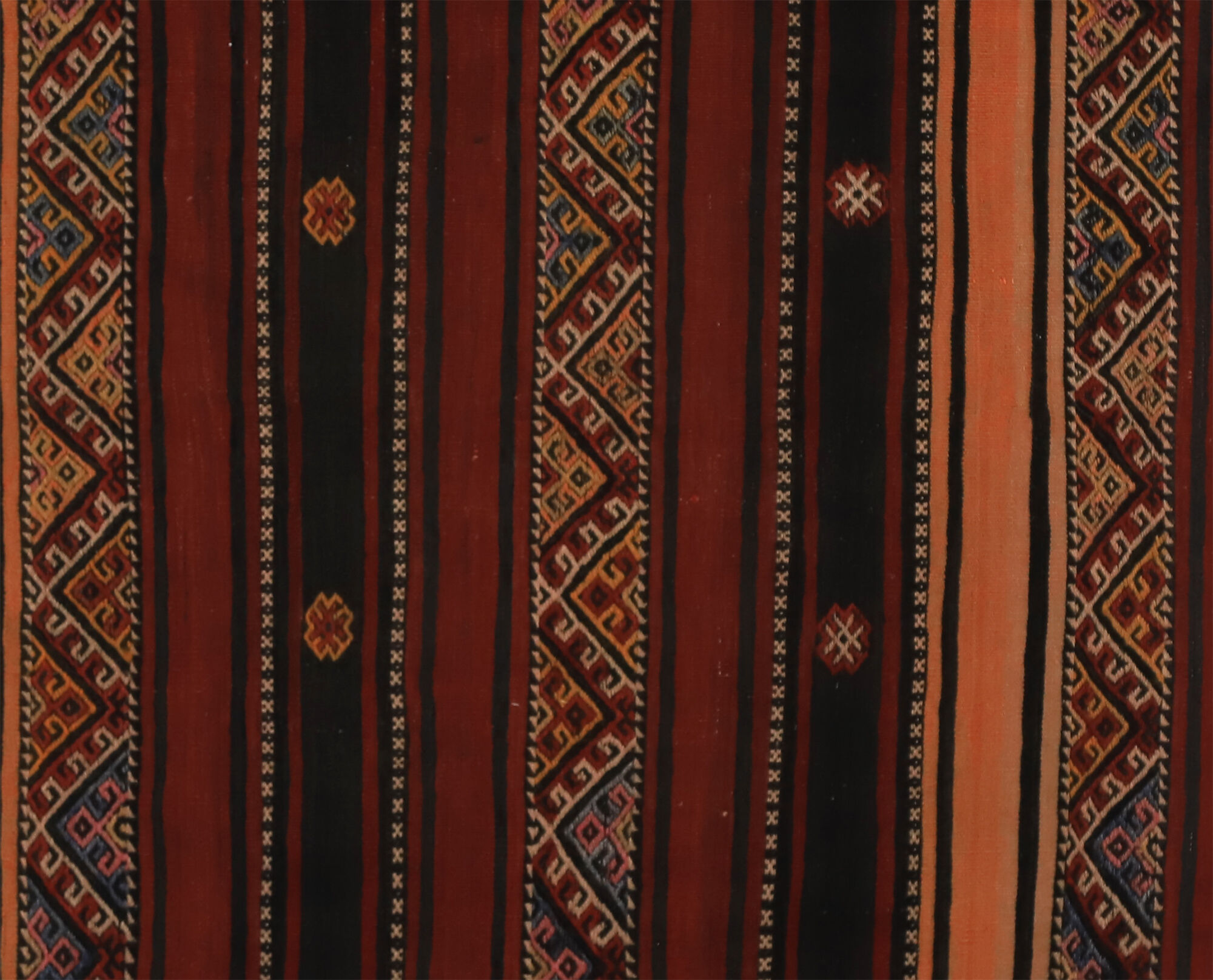 Anatolian handmade kilim rug 252 cm x 184 cm