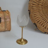 Brass flower candle holder
