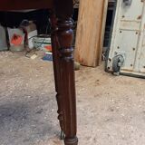 Small table with flaps in blond mahogany with one drawer