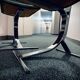 Pair of chrome-plated metal chairs