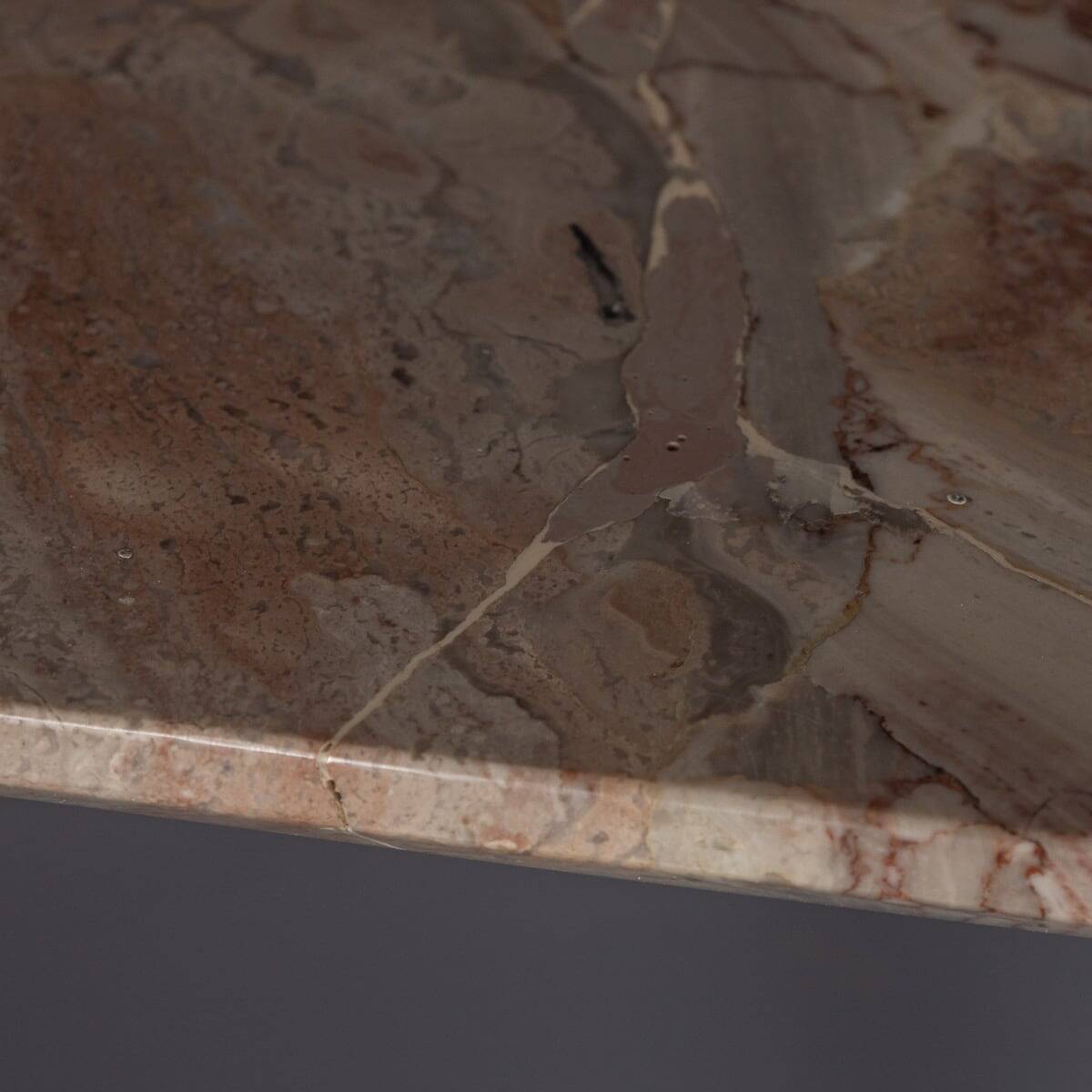 MID 20thC ITALIAN BRASS & MARBLE CONSOLE WITH MIRROR c.1950
