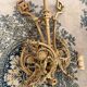 Lustre Bronze Ceiling Light Empire Return Egypt Ram 6 Lights Frosted Glass