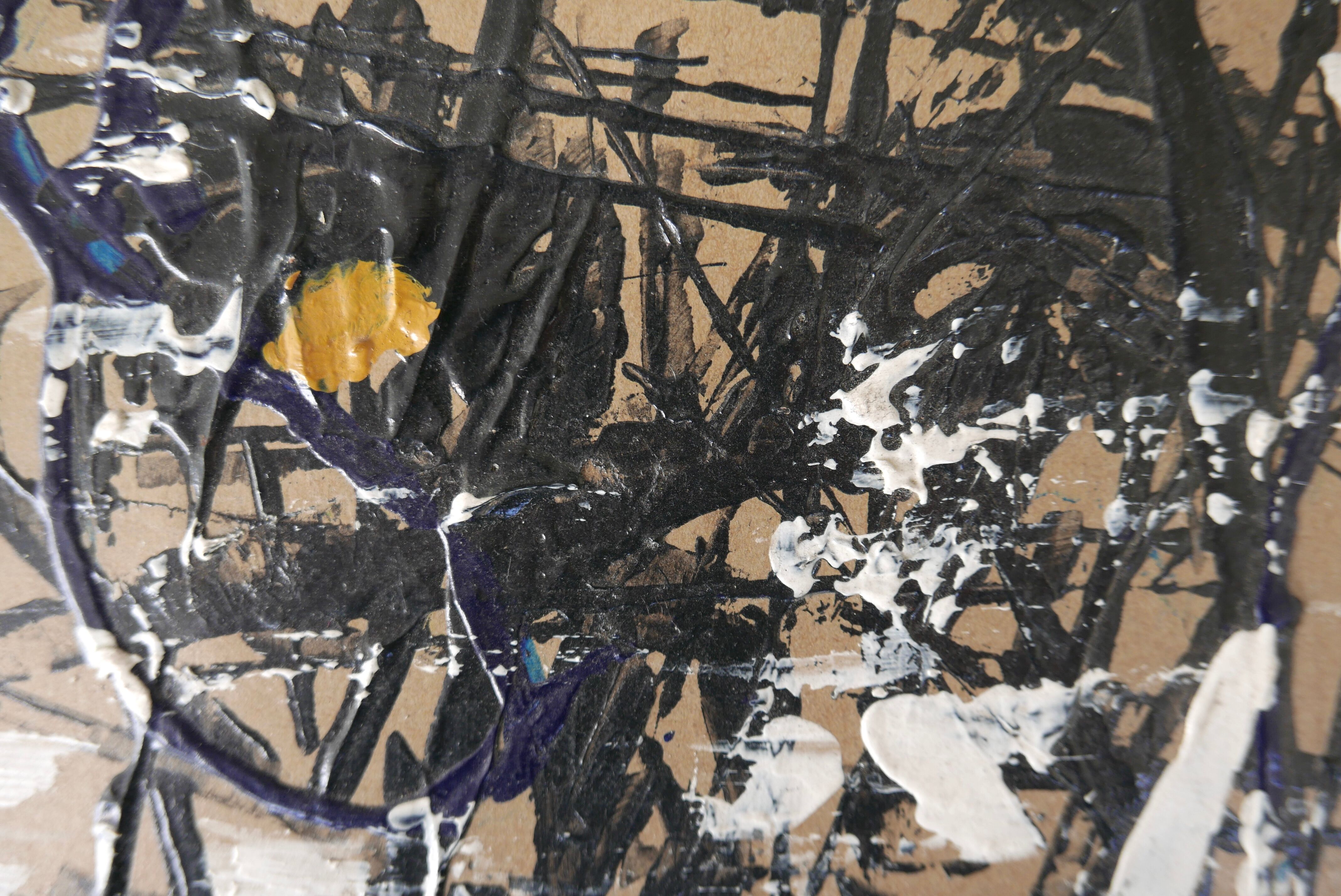 Peinture abstraite signée, années 90