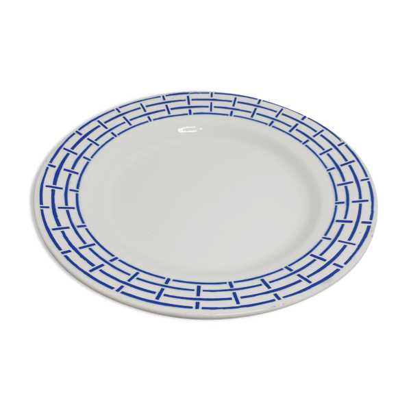 Assiette plate en faience de Digoin Sarreguemines , ''Digne