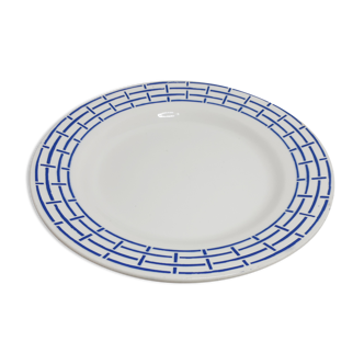 Flat faience plate by Digoin Sarreguemines , "Digne"