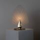 Vintage Murano glass table lamp – leaf-shaped shade with a gold metal base – Italy 1980s