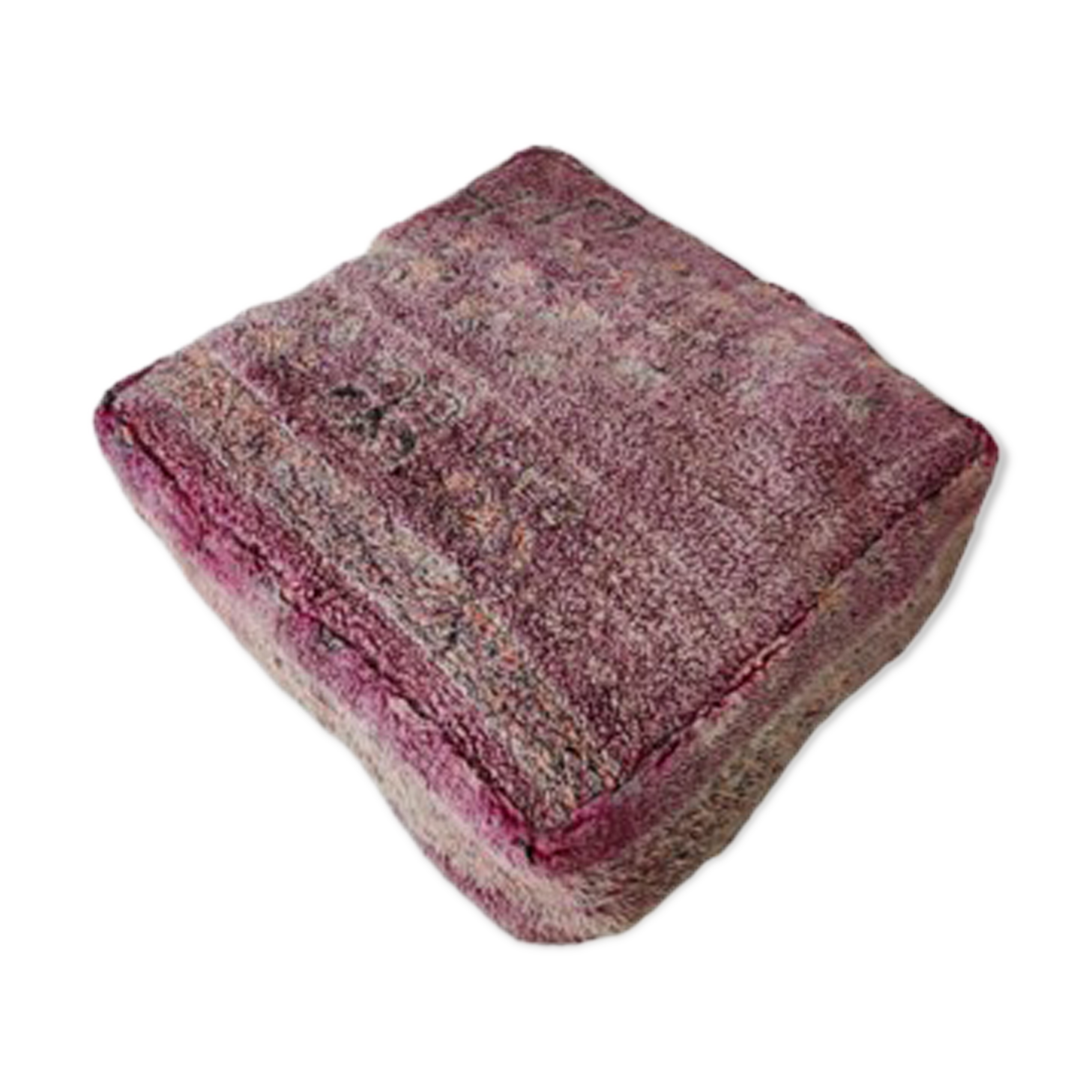 Vintage purple Berber pouf