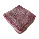 Purple vintage Berber pouf