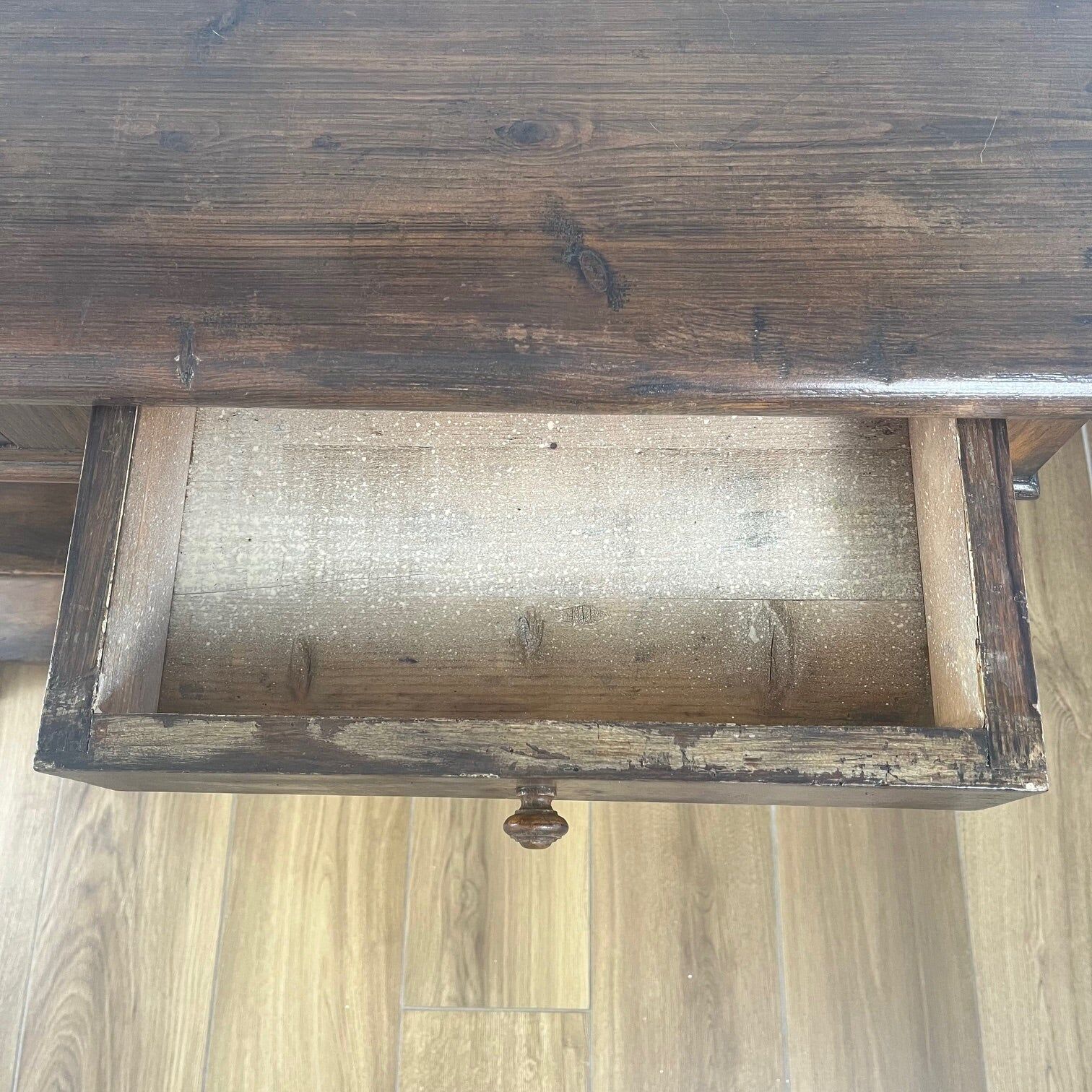 Antique solid wood console – early 20th century