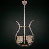 Lustre Lyre Murano by Ercole Barovier for Barovier and Toso, 1940s.