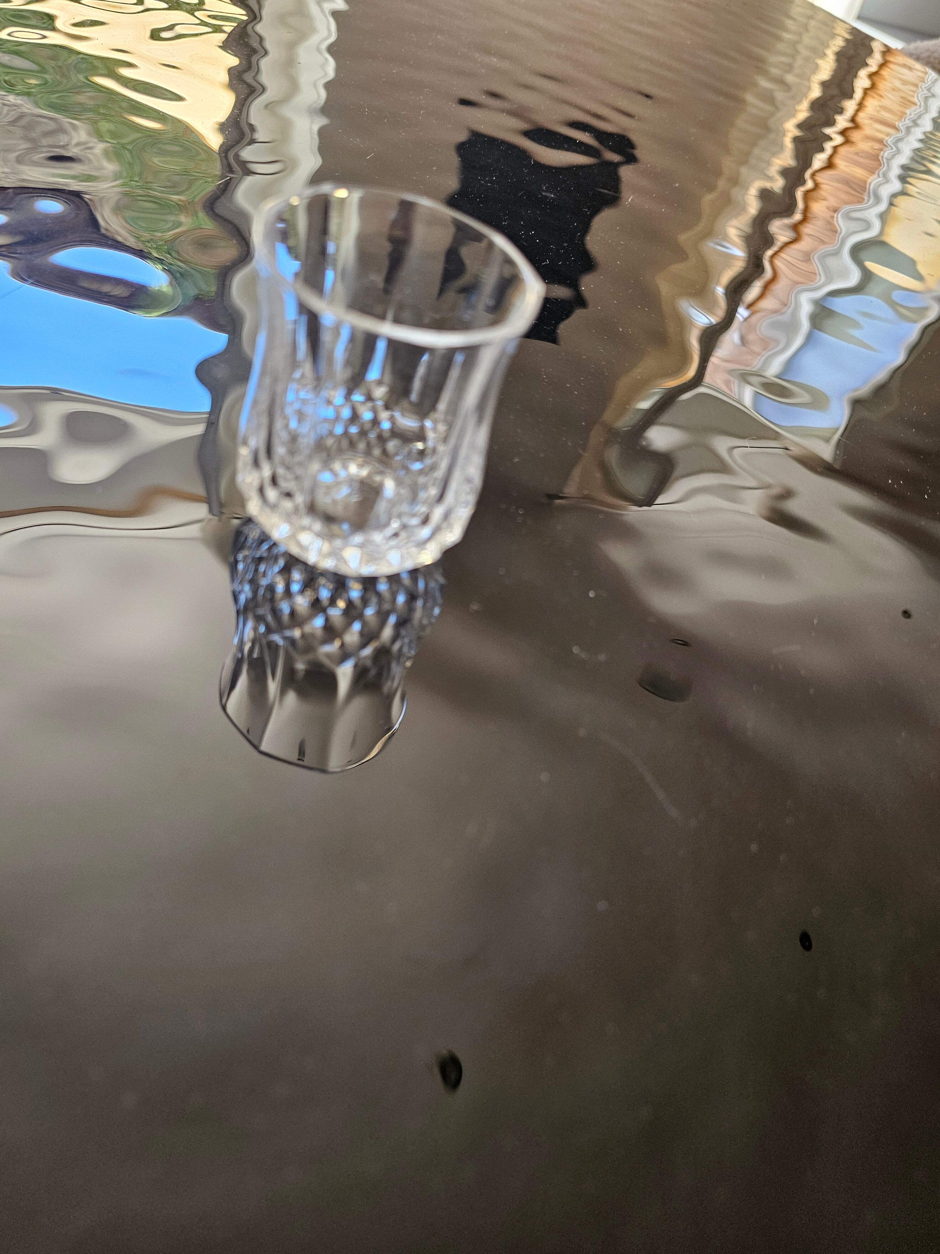 Liqueur set and ice bucket in crystal – Cristal d'Arques "Longchamp"