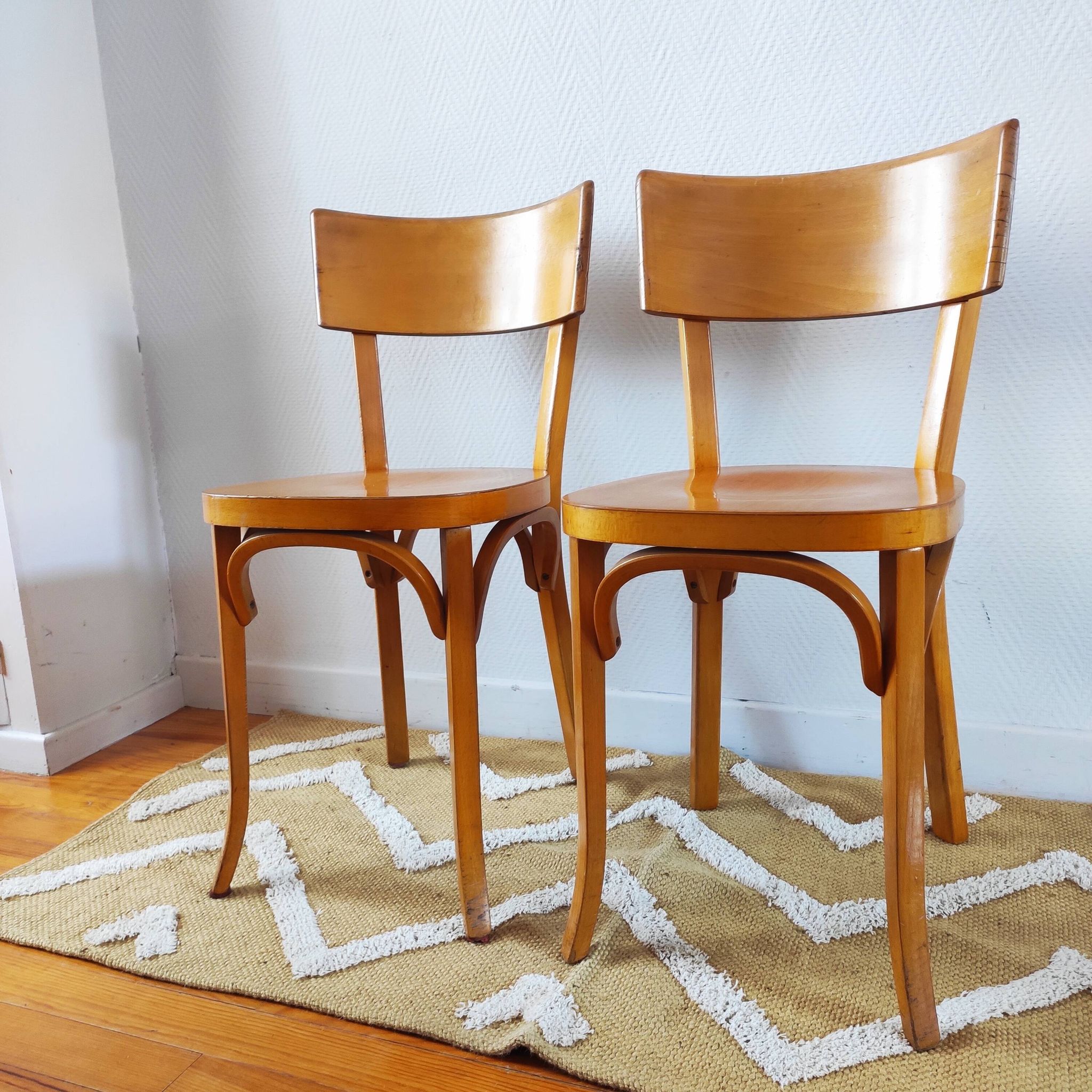 Pair of Baumann bistro chairs