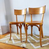 Pair of Baumann bistro chairs