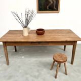 1950s farmhouse table, oak and pine