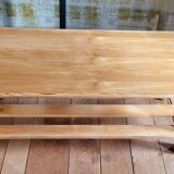 Pine coffee table, with review door, 70s