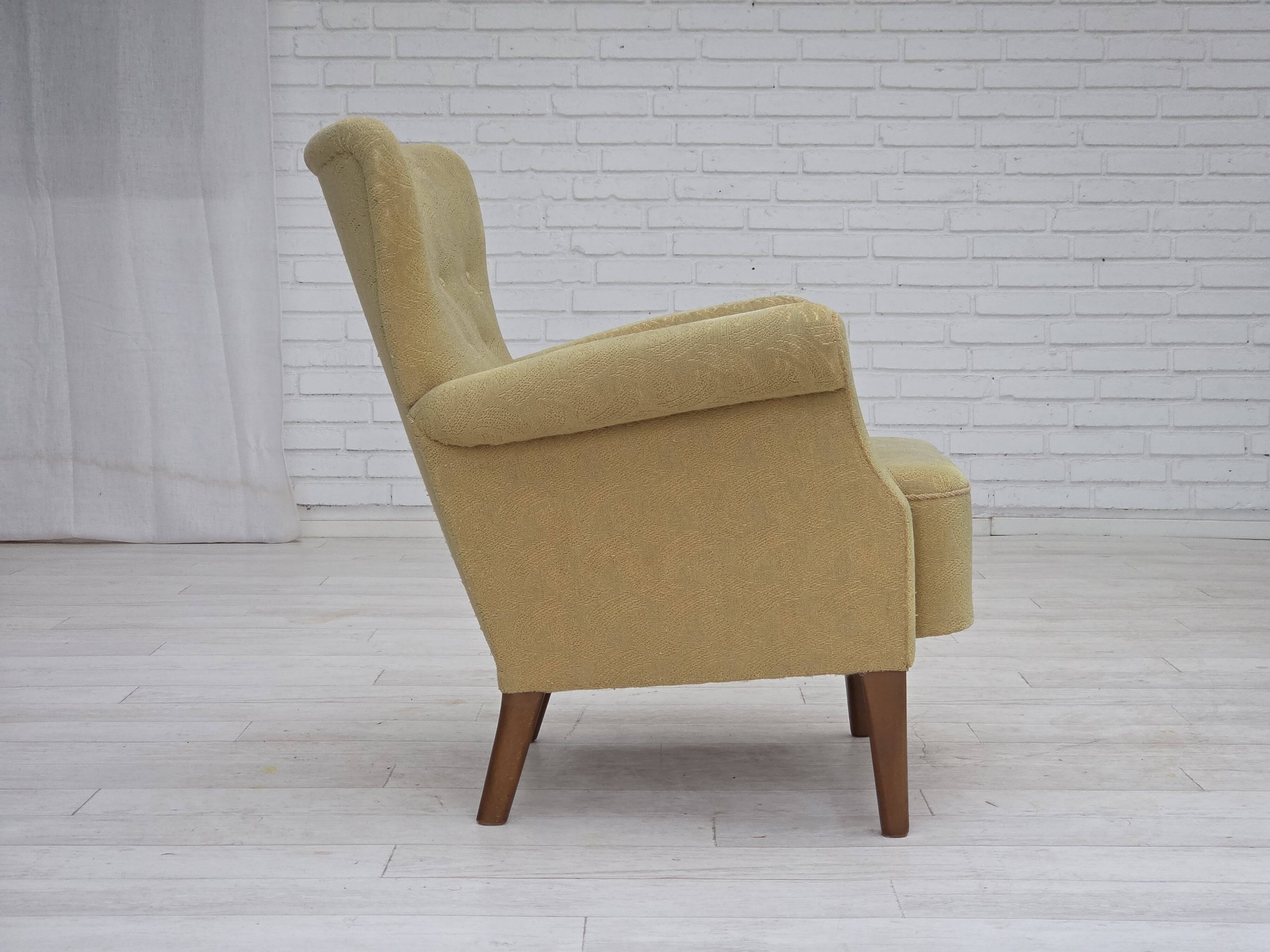 1960s, Danish armchair by Fritz Hansen, series 8000/8020, original.