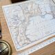 Lugano, Switzerland, original map printed in 1909.