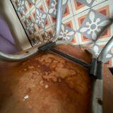 2 chairs in red Formica 60s