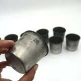 Set of 10 tin cups