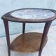 Table guéridon Art Nouveau en acajou et dessus en marbre
