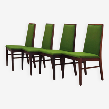 Ensemble de quatre chaises en palissandre, design danois, années 1970, éditeur : Dyrlund