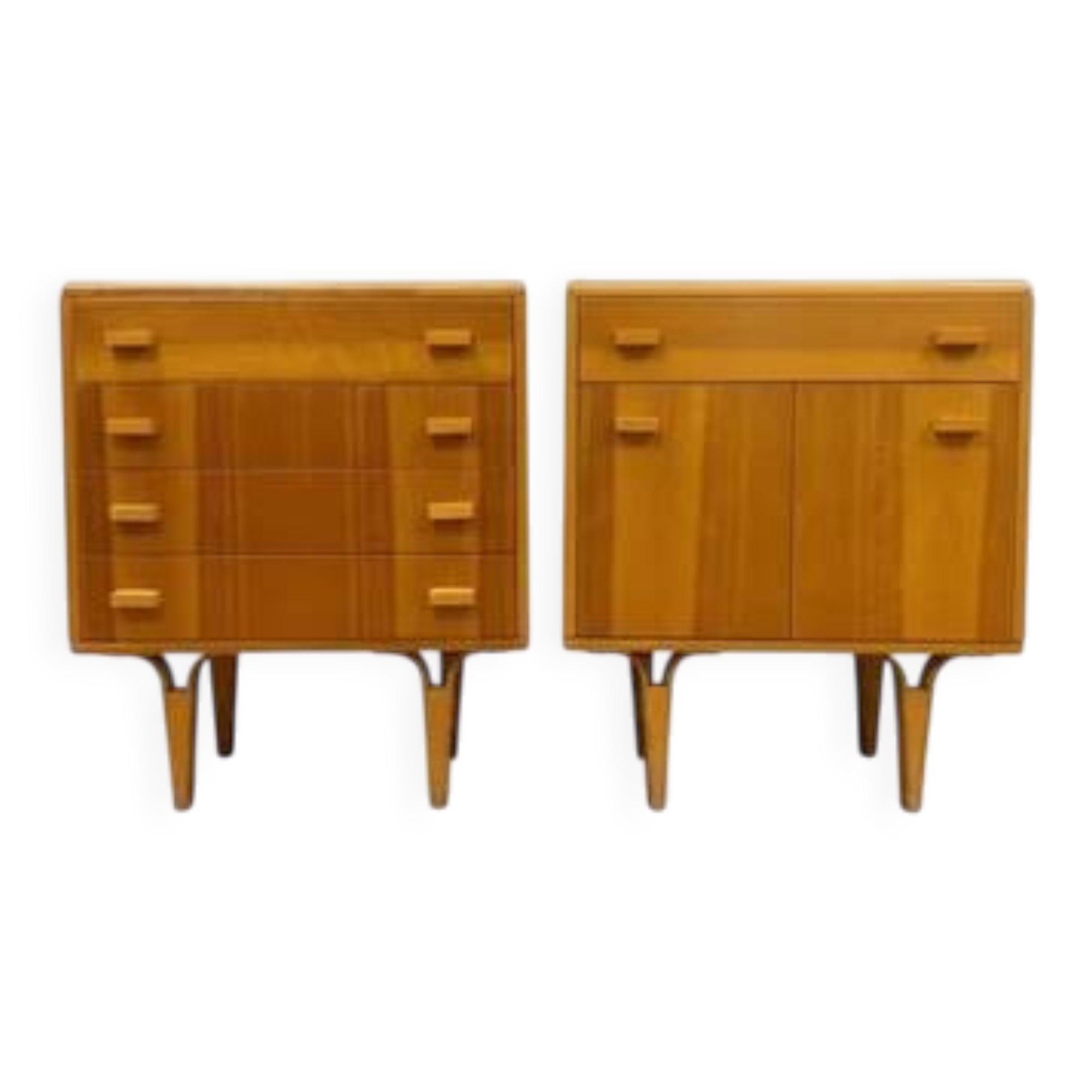 Ensemble de 2 meubles rétro de F. Mezulánik, style bruxellois, années 1960