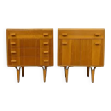 Ensemble de 2 meubles rétro de F. Mezulánik, style bruxellois, années 1960