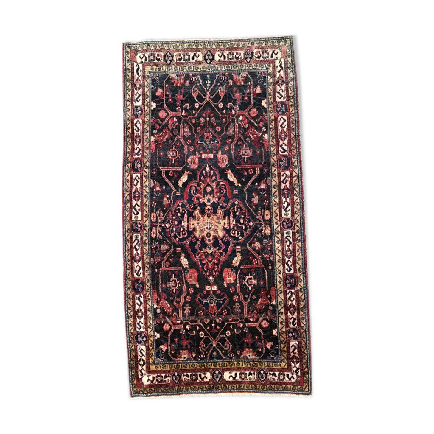 Carpet persian hamadan of the 20th century handmade 162 x 315 cm