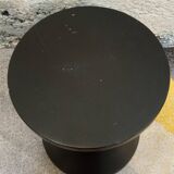 Black solid wood stool