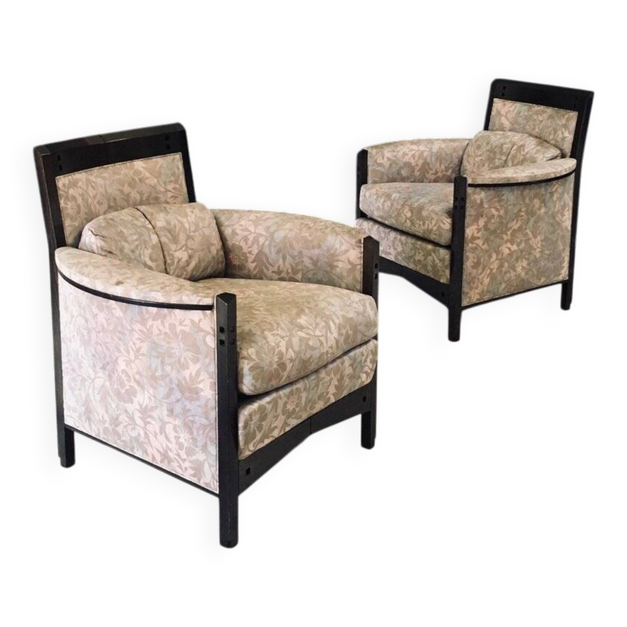 Postmodern Peggy Lounge Chairs by Umberto Asnago for Giorgetti, Italy, 1980s, Set of 2