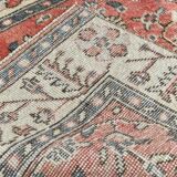 3x9 Vintage All-Over Floral Red Turkish Runner Rug, 92x286Cm