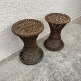 Pair of rattan stool