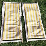 Pair of vintage chaises longues