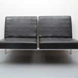 1960s 2-seater sofa in synthetic leather