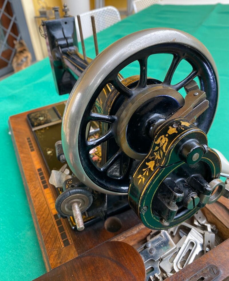 Ornate German sewing machine from the 19th century
