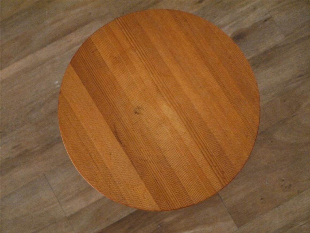 Vintage tripod wooden stool 1970