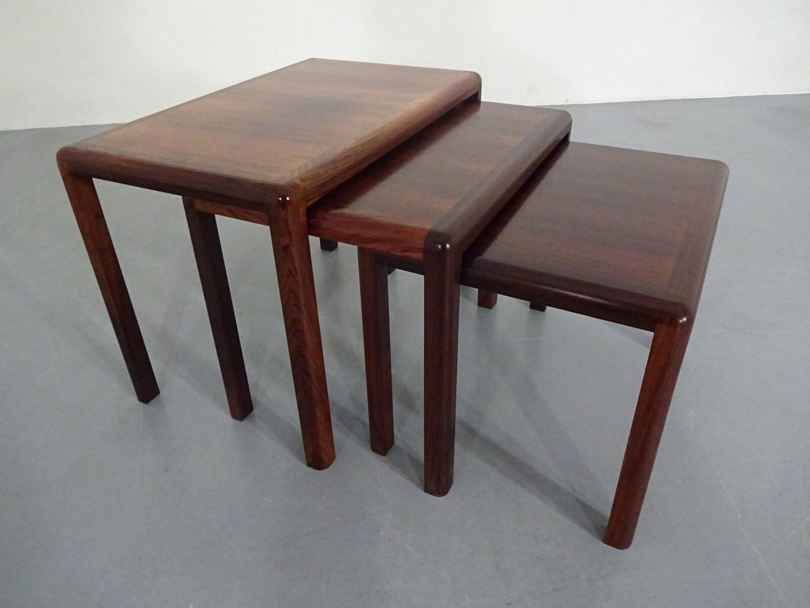 Danish Rosewood Nesting Tables, 1960s, Set of 3