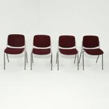 Set of 4 DSC Dining Chairs by Giancarlo Piretti for Castelli 1970s