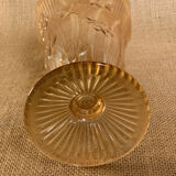 Iridescent glass vase with floral motifs in 40s style