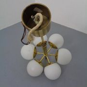 Sputnik brass and glass ceiling chandelier from Kaiser Idell / Kaiser Leuchten, Germany, 1960s