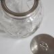 Crystal biscuit barrel with silver-plated mounts and handle, Austrian cut, 1920s.