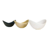 Mid-century modern ceramic set of 3 bowls by Gunnar Nylund, Rörstrand, Sweden.